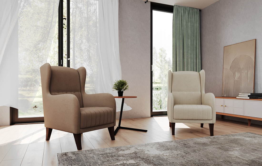 Евромагнат М / Кресло для отдыха велюр тенерифе крем